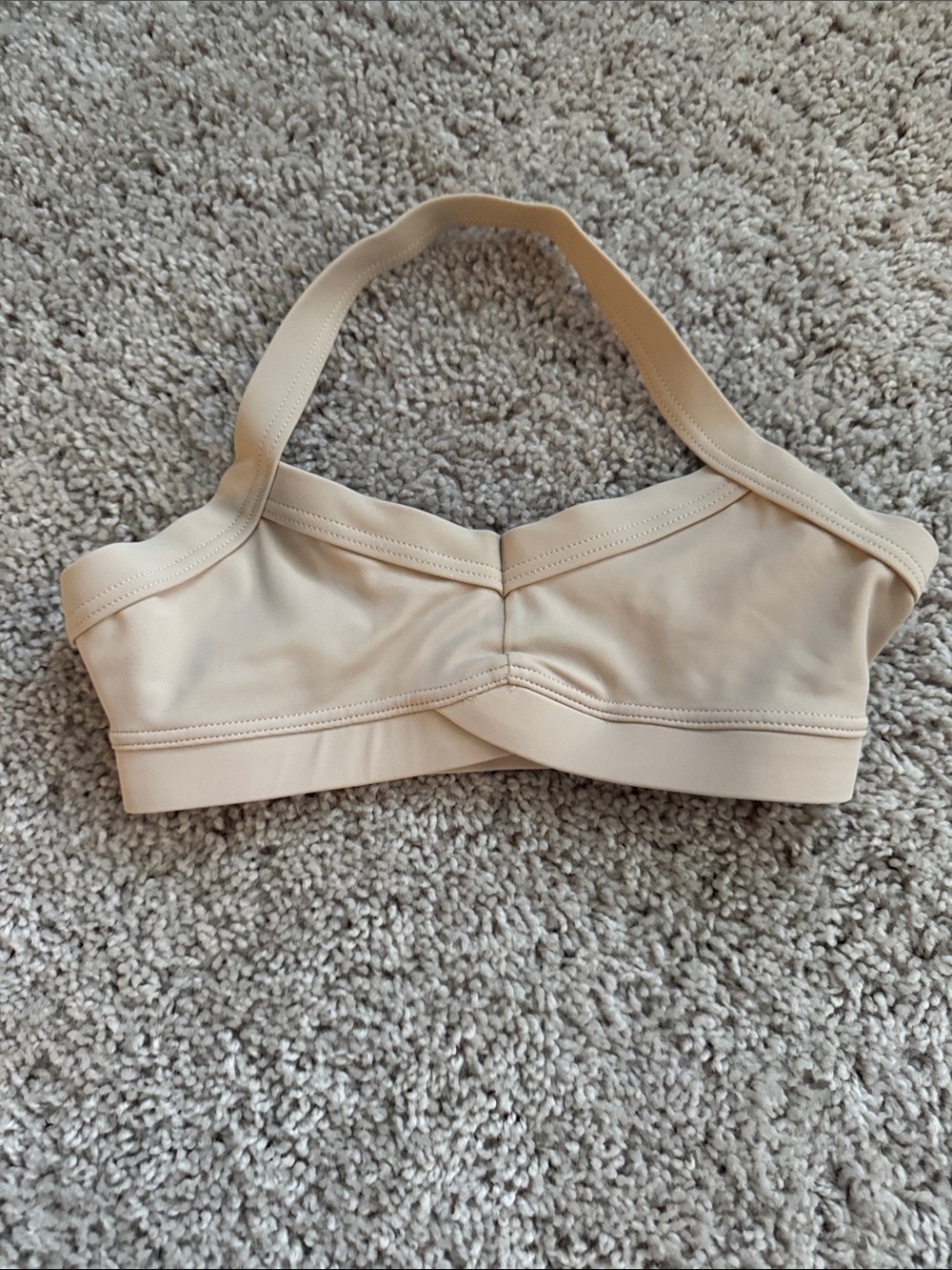Girls' Nude Halter Dance Top - Comfortable Practice Crop
